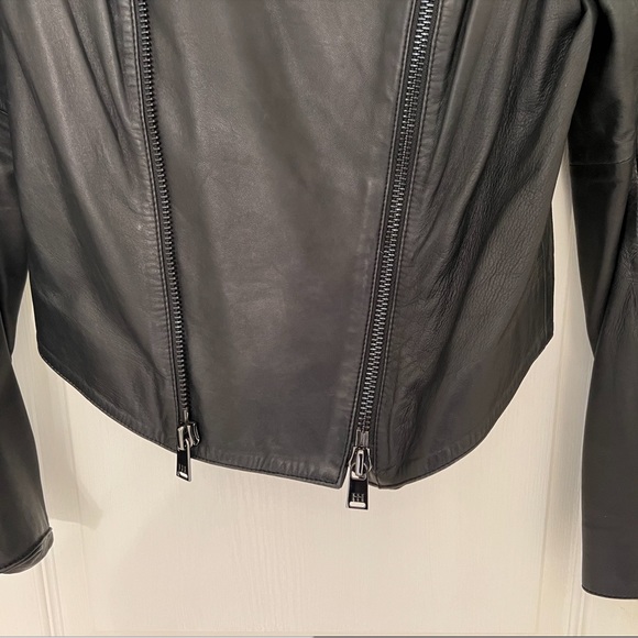 Haute Hippie Lambskin Leather Jacket 
w/ Studded Embellished Shoulders Sz Small - Picture 12 of 16